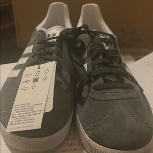 #43 Adidas Gazelle Womens size 7 Dark Gray Sneakers NWT